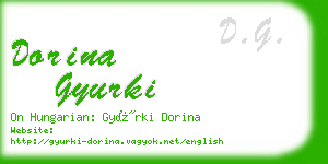 dorina gyurki business card